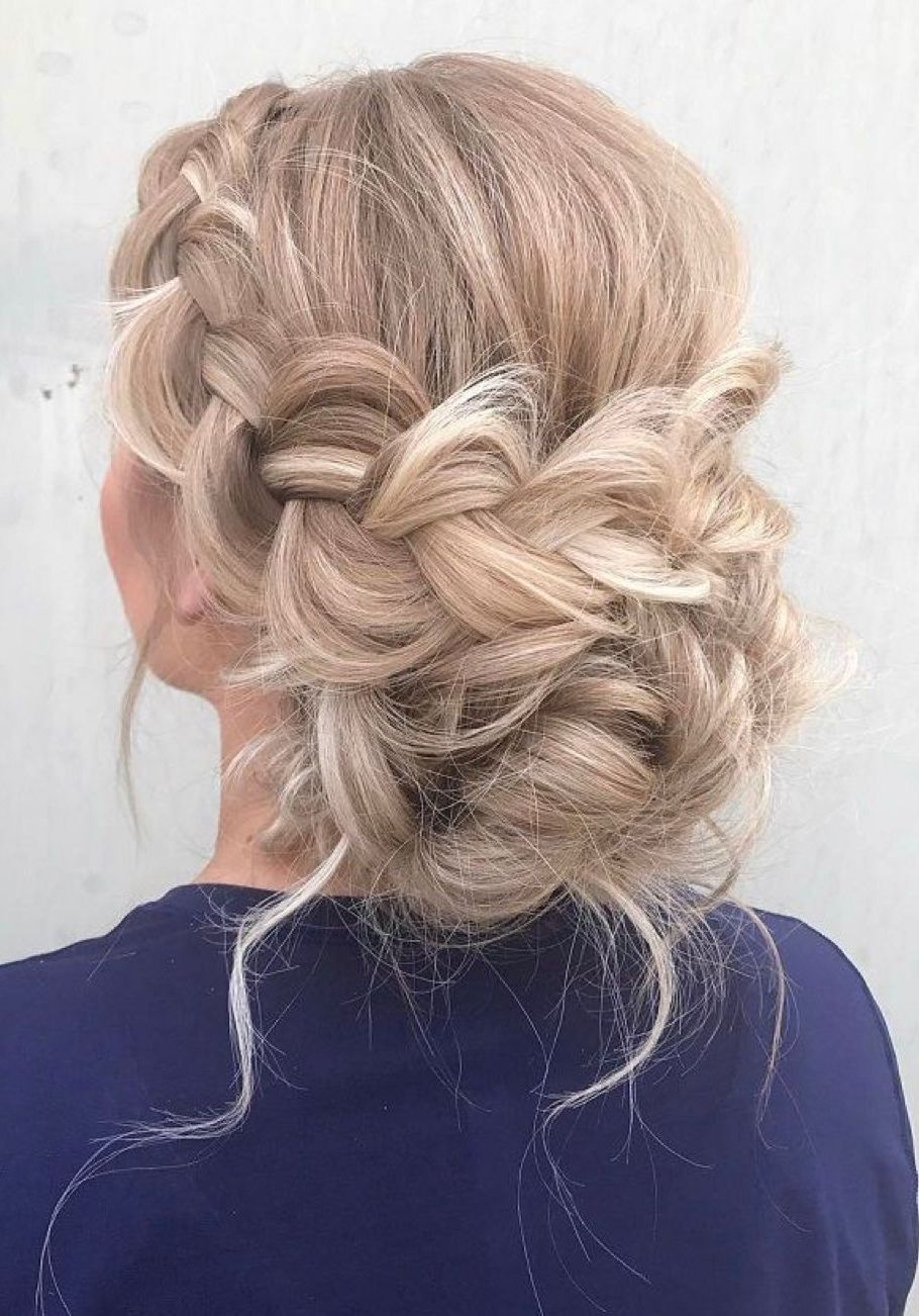 Best And Newest Fancy Braided Hairstyles Throughout Single Big Braid Low Bun (Gallery 15 of 20)