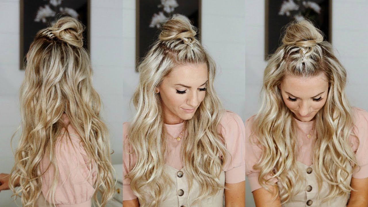 Half Up Mohawk Braided Top Knot Within Fashionable Braided Topknot Hairstyles With Beads (Gallery 1 of 20)