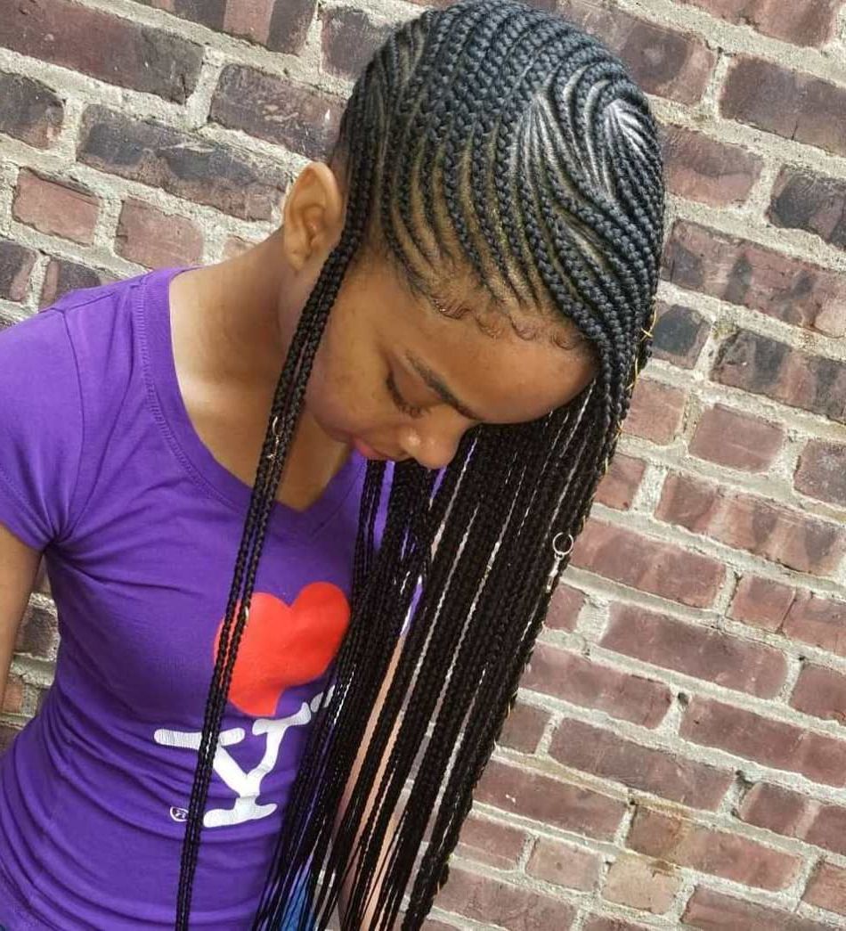 Featured Photo of Full Scalp Patterned Side Braided Hairstyles