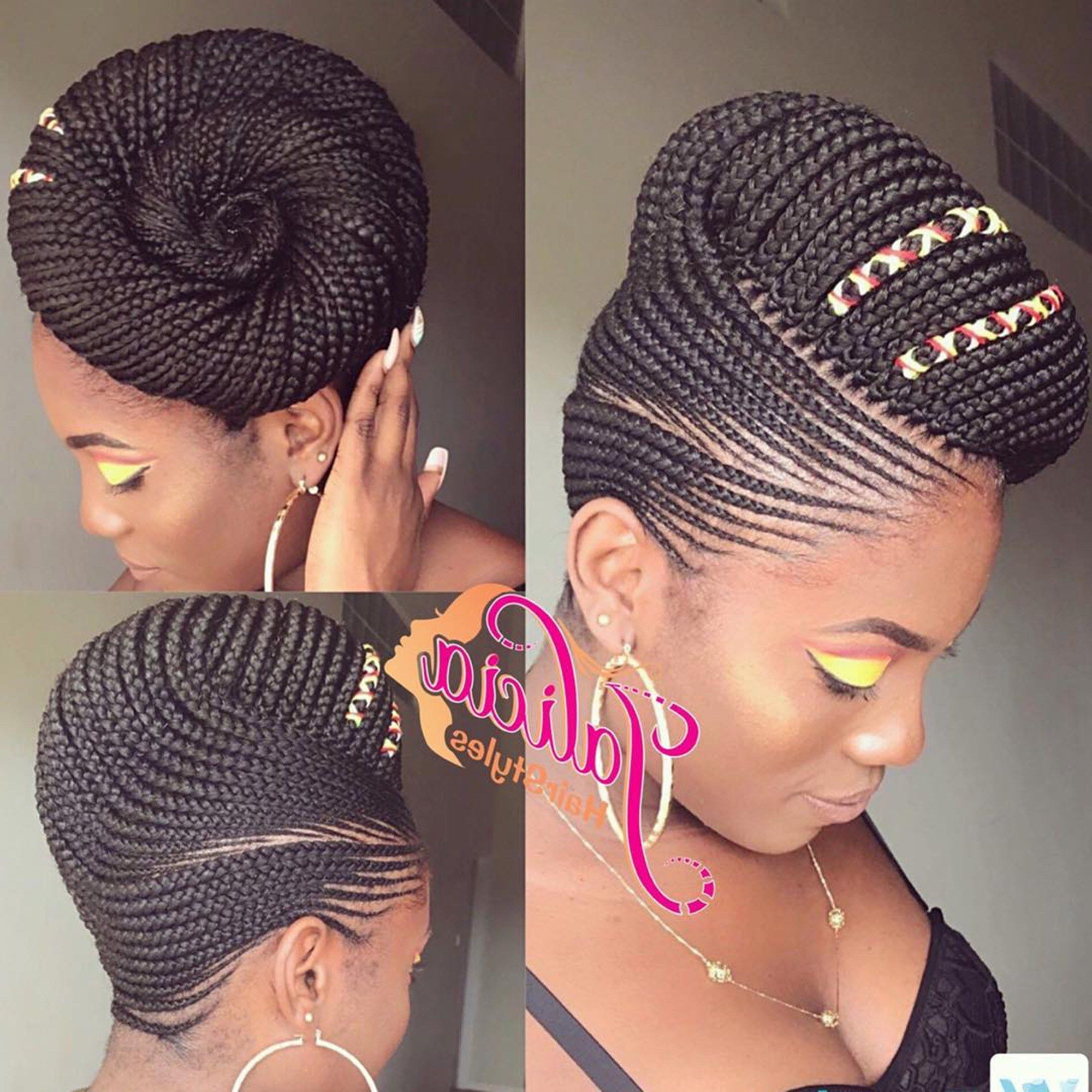 Preferred Pulled Back Beaded Bun Braided Hairstyles Within 31 Best Black Braided Hairstyles To Try In 2019 (Gallery 15 of 20)