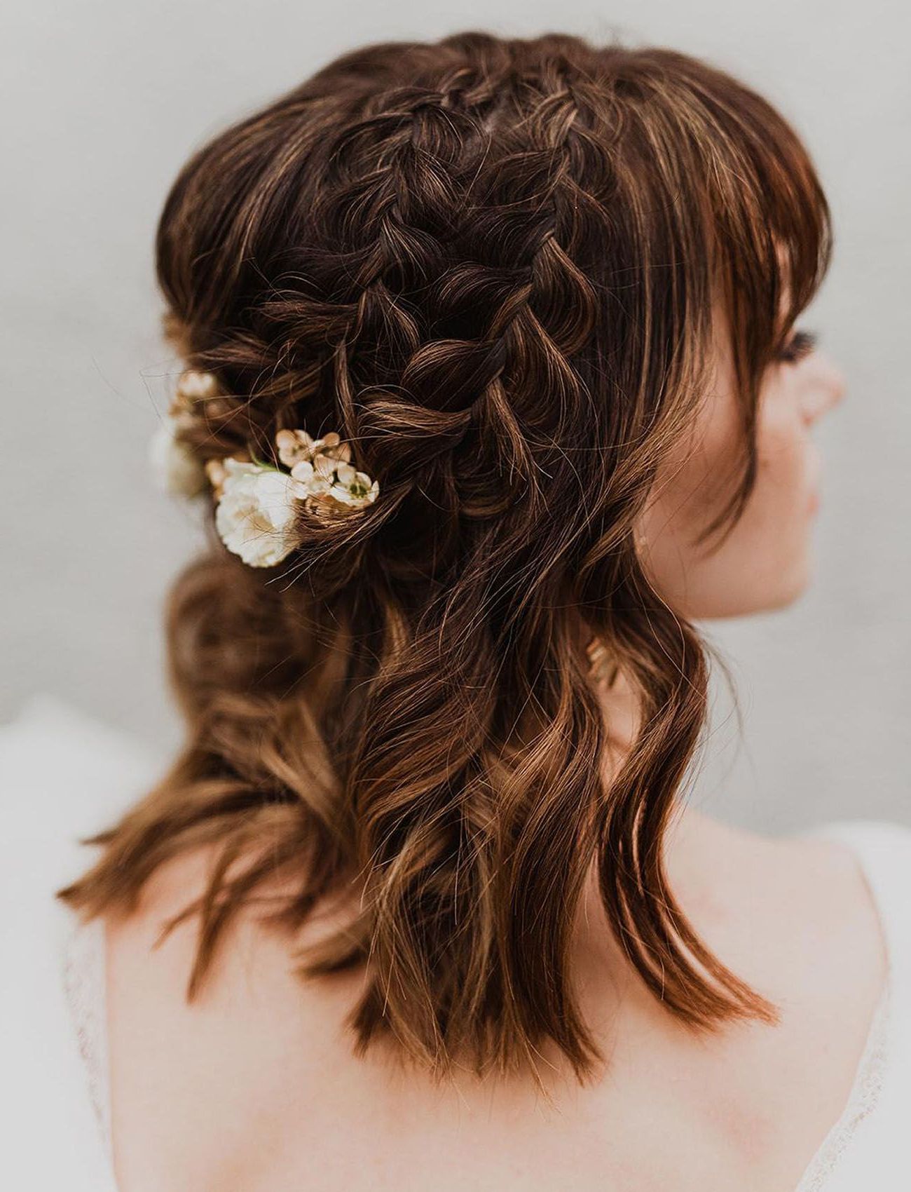 Uh Huh Honey: Modern Meets Vintage Mustard Hued Wedding With Regard To Recent Vintage Inspired Braided Updo Hairstyles (Gallery 11 of 20)