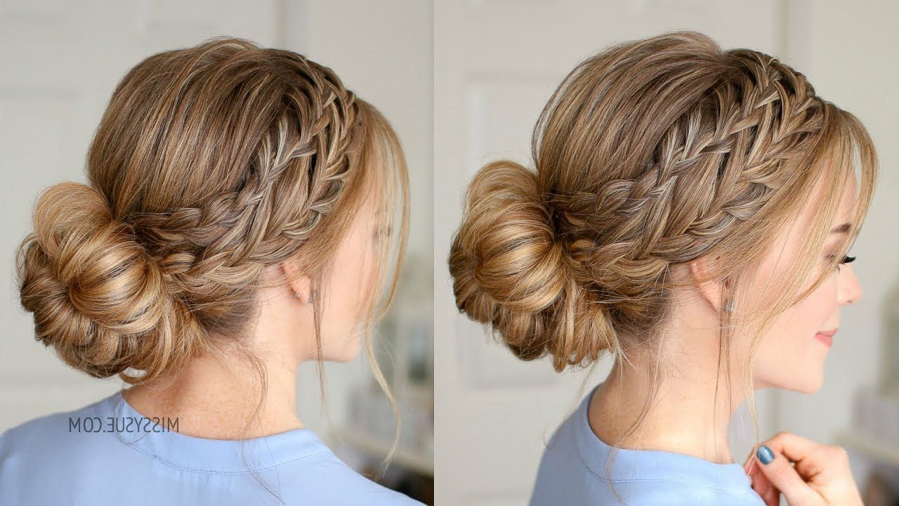 Featured Photo of French Braid Low Chignon Hairstyles