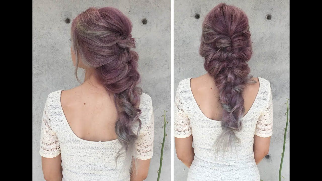 Featured Photo of Messy Curly Mermaid Braid Hairstyles