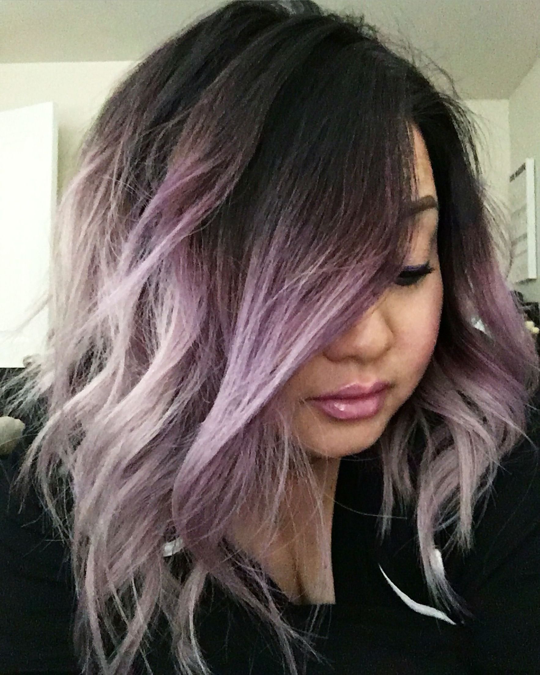 Featured Photo of Ravishing Smoky Purple Ombre Hairstyles