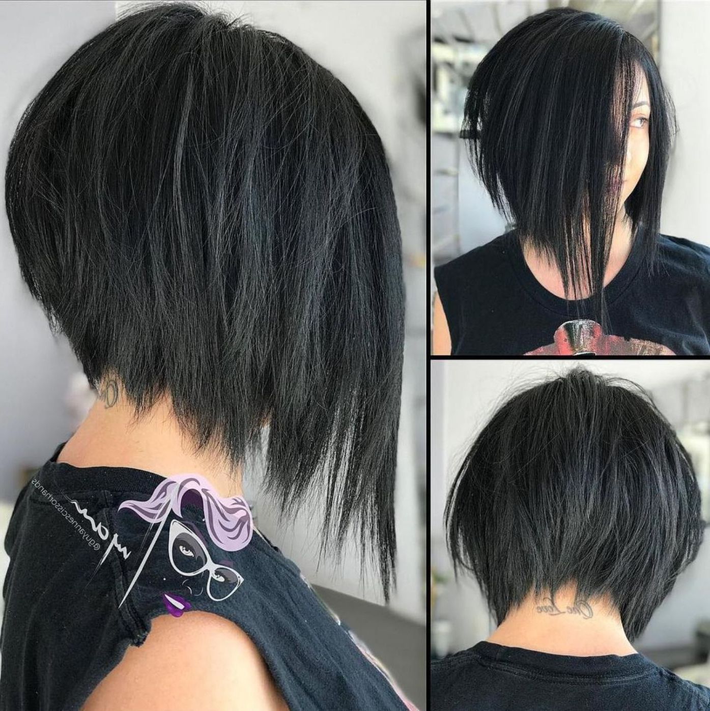 Featured Photo of Angled Bob Hairstyles With Razored Ends
