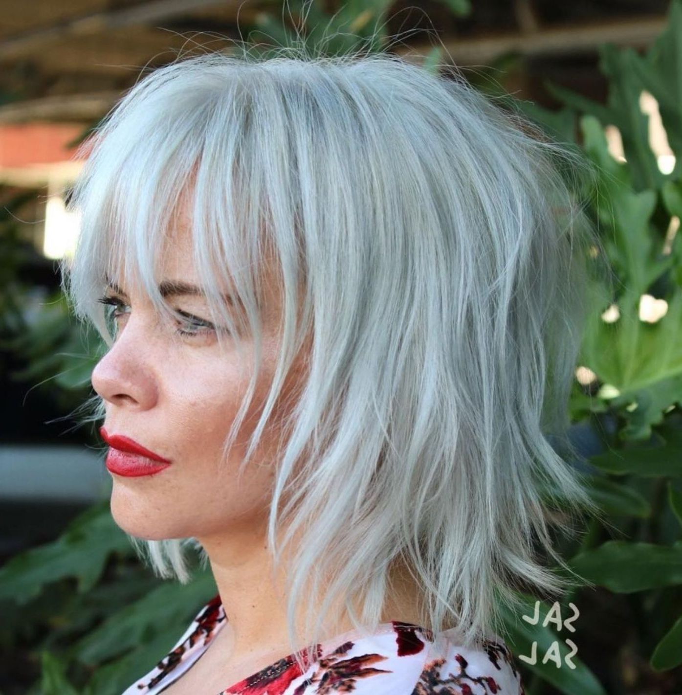 Featured Photo of Razored Gray Bob Hairstyles With Bangs