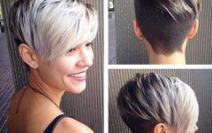 Silver and Brown Pixie Haircuts
