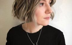 Jaw-length Curly Messy Bob Hairstyles