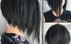 Angled Bob Hairstyles with Razored Ends