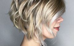 Piece-y Golden Bob Hairstyles with Silver Highlights