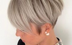 Ash Blonde Pixie Hairstyles with Nape Undercut
