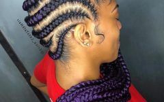 Purple Passion Chunky Braided Hairstyles