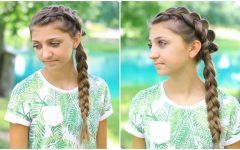 Pony and Dutch Braid Combo Hairstyles