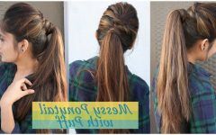 Simple Side Messy Ponytail Hairstyles