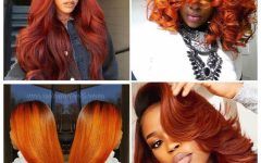 Burnt Orange Bob Hairstyles with Highlights