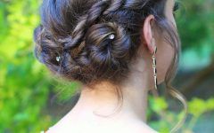 Rope Twist Updo Hairstyles with Accessories