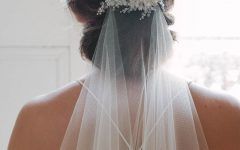 Bridal Chignon Hairstyles with Headband and Veil