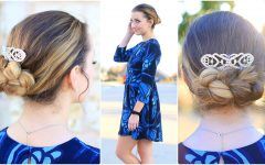 Messy Flipped Braid and Bun Hairstyles