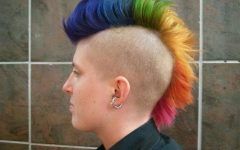 Coral Mohawk Hairstyles with Undercut Design