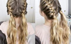 Romantic Curly and Messy Two French Braids Hairstyles