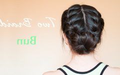 Braided Bun with Two French Braids