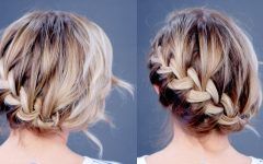 Diagonal Braid and Loose Bun Hairstyles for Prom