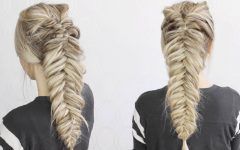 Messy Fishtail Faux Hawk Hairstyles