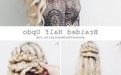 Half Updo Braids Hairstyles with Accessory