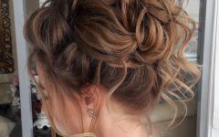 Curly Messy Updo Wedding Hairstyles for Fine Hair