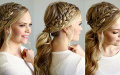 Messy Double Braid Ponytail Hairstyles