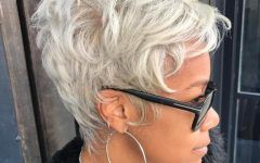 African-american Messy Ashy Pixie Hairstyles