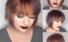 Short Layered Bob Hairstyles with Feathered Bangs