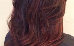 Dimensional Dark Roots to Red Ends Balayage Hairstyles
