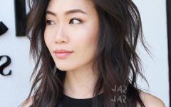 Asian Medium Hairstyles with Textured Waves