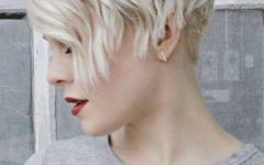 Blonde Pixie Haircuts with Curly Bangs