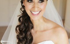 Half Up with Veil Wedding Hairstyles