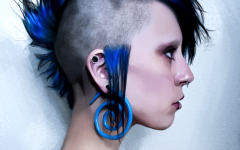 Textured Blue Mohawk Hairstyles
