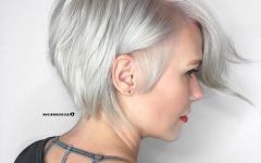 Side-parted Silver Pixie-bob Haircuts
