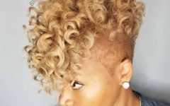 Blonde Curly Mohawk Hairstyles for Women
