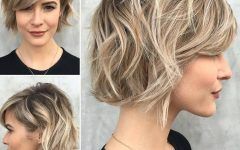 Cute Chopped Bob Hairstyles with Swoopy Bangs