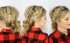 Messy Ponytail Hairstyles with a Dutch Braid