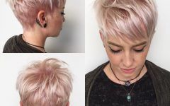Textured Pixie Hairstyles with Highlights
