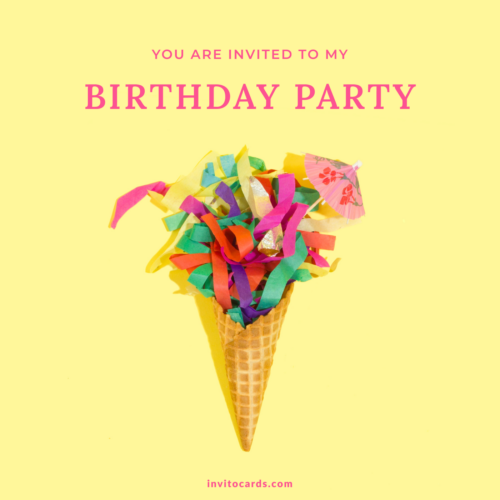 Birthday-Cone-Birthday-Invitation-Card