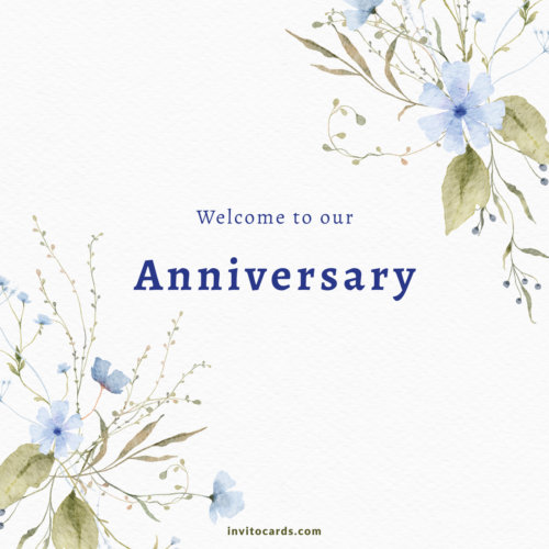 Wildflowers - Anniversary Invitation