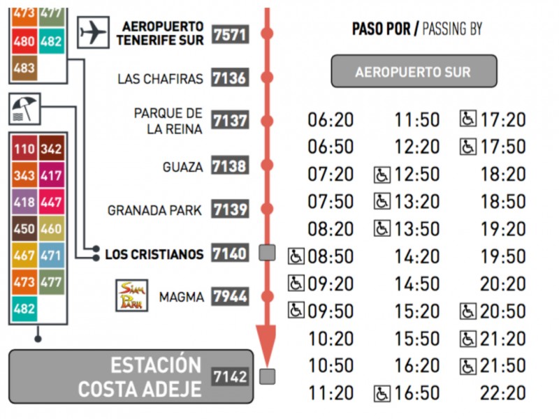 Расписание и маршрут автобуса 111 из южного аэропорта