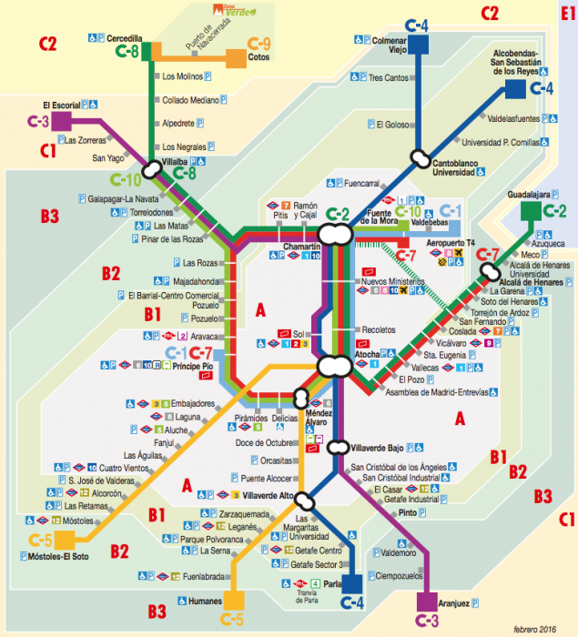 Сеть пригородных поездов Мадрида