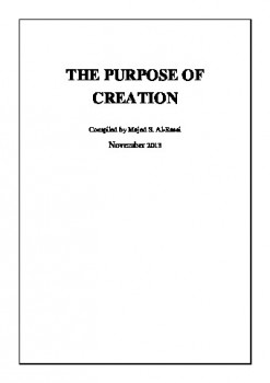 تنزيل وتحميل كتاِب THE PURPOSE OF CREATION pdf برابط مباشر مجاناً 