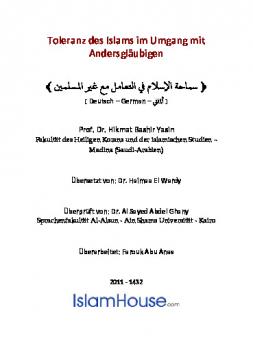 تنزيل وتحميل كتاِب Toleranz des Islams im Umgang mit Andersgl auml ubigen pdf برابط مباشر مجاناً