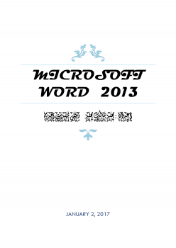 تنزيل وتحميل كتاِب MICROSOFT WORD 2013 pdf برابط مباشر مجاناً 
