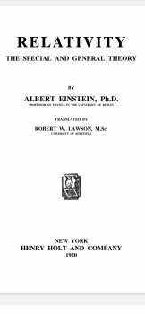 تنزيل وتحميل كتاِب Einstein Relativity pdf برابط مباشر مجاناً 
